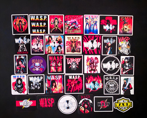 80s glam metal - metal, stickers
